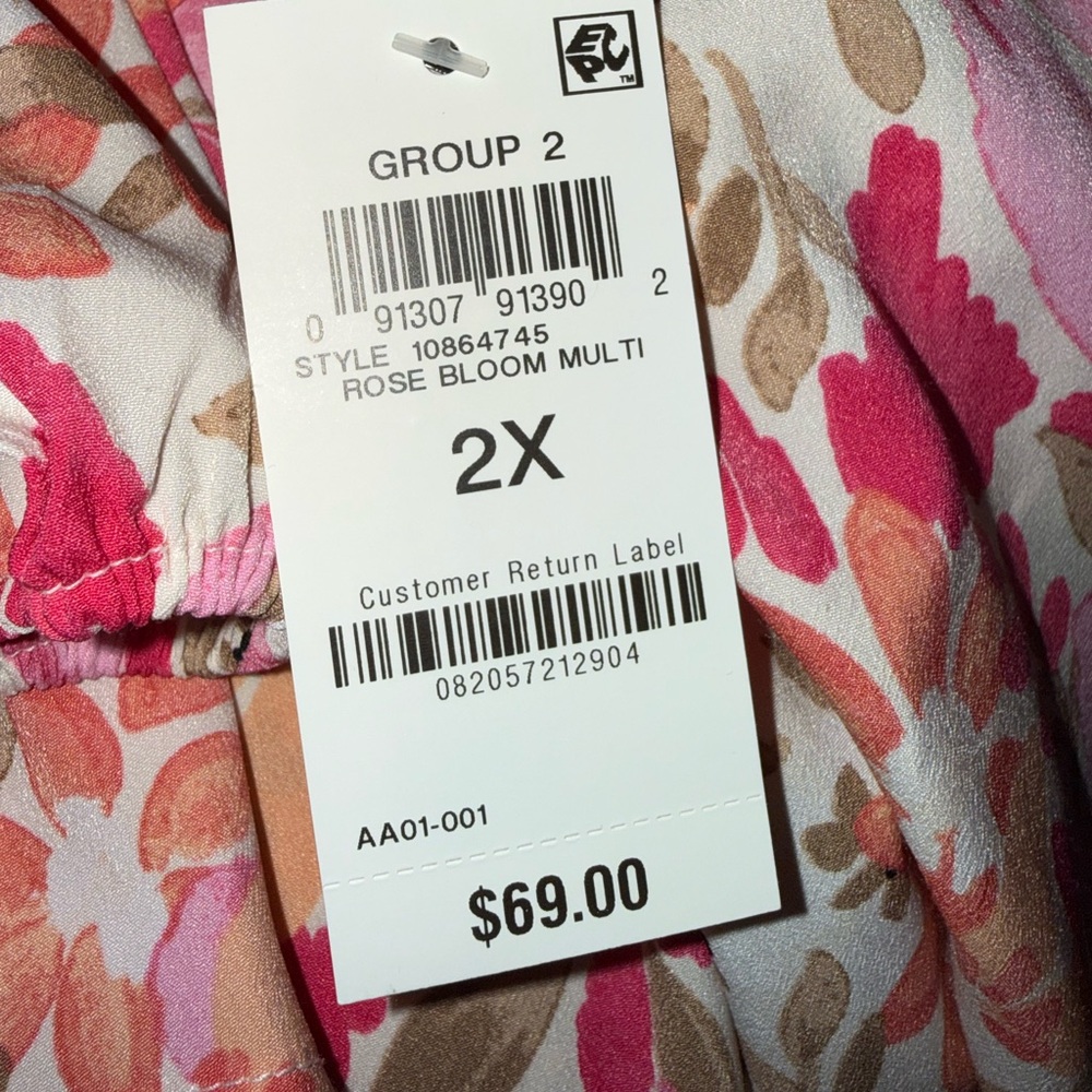 Bar III Pink Tailored Blazer with Straight-Leg Pants and Blouse 2X NWT - Picture 9 of 16